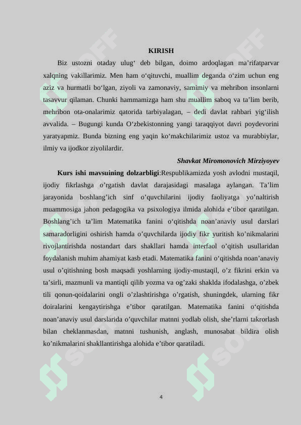 BOSHLANG’ICH SINFLARDA MATEMATIKA FANINI NOAN’ANAVIY USULDA O’QITISH 3