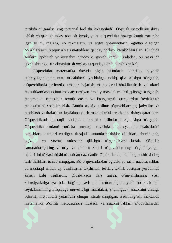 BOSHLANG’ICH SINFLARDA MATEMATIKA FANINI NOAN’ANAVIY USULDA O’QITISH 5