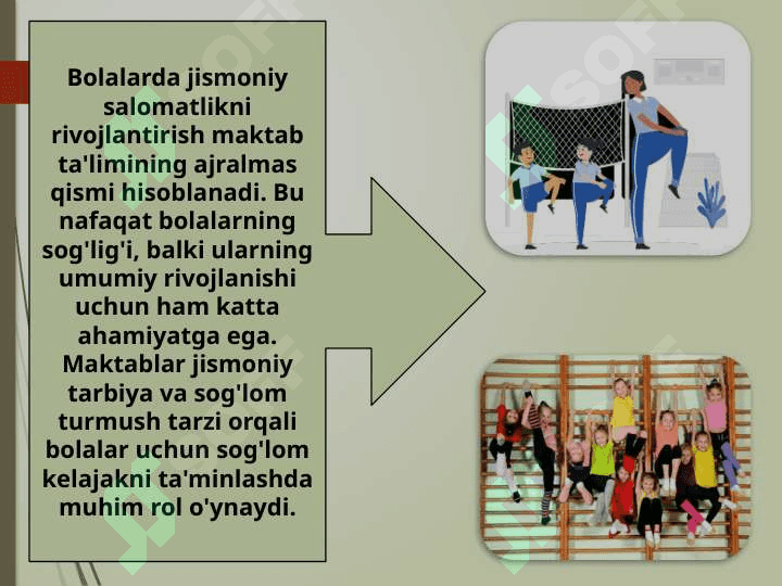 Bolalarni maktabga tayyorlashda salomatlik va jismoniy rivojlanganlikning ahamiyati. 4