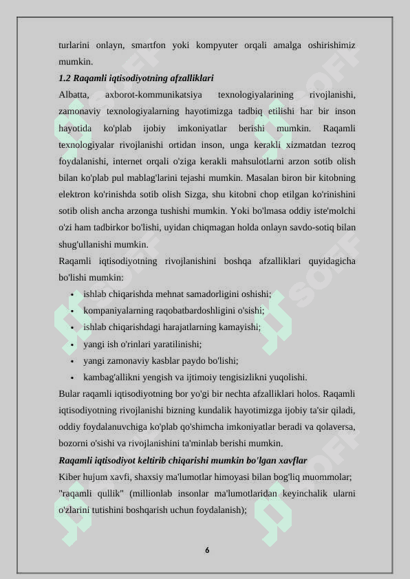 Milliy iqtisodiyotda raqamli iqtisodiyotni qo’llash 6