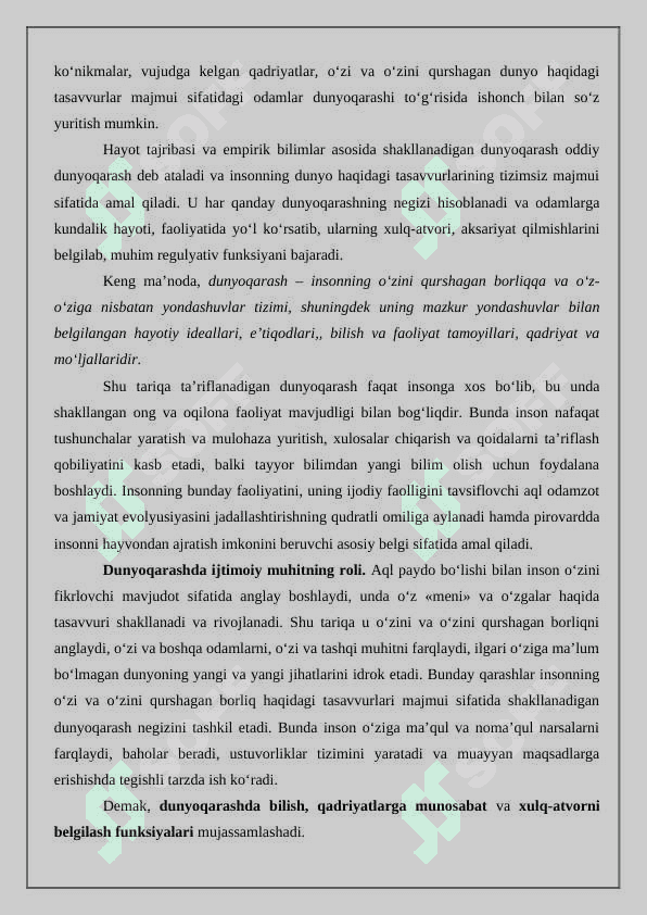 Falsafa uning predmeti, mazmuni va jamiyatdagi roli 4