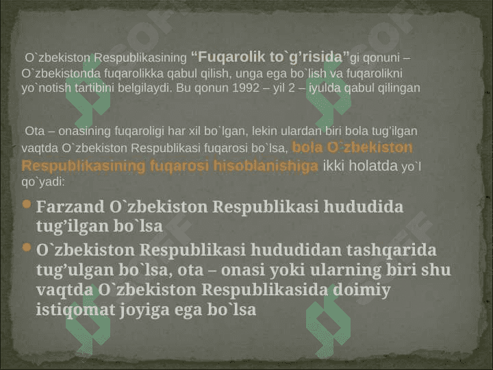Fuqaroligi bo`lmagan va chet el fuqarolarining huquqiy holati 4