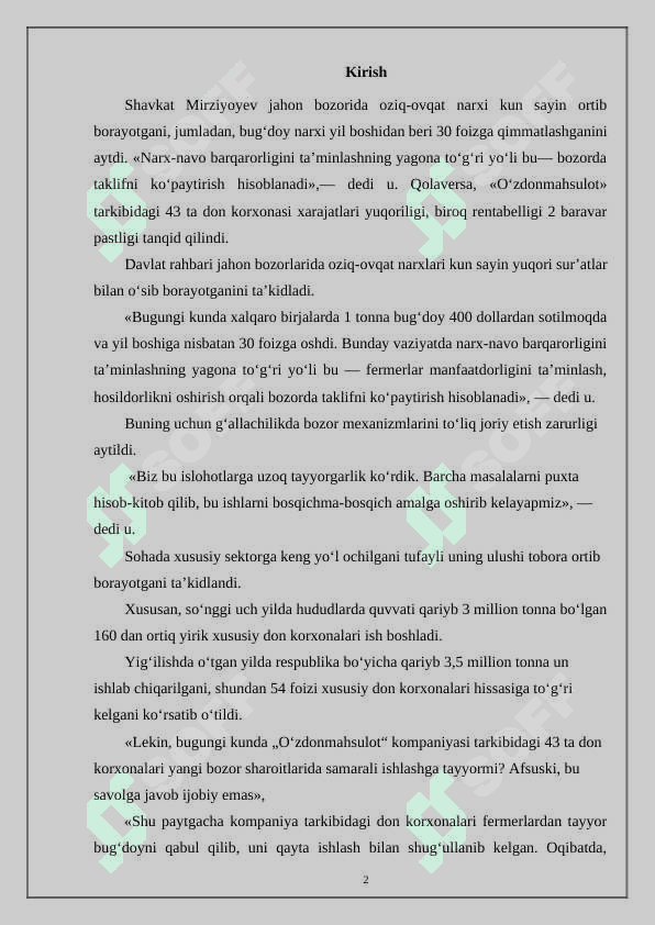 Narx va daromadlar o‘zgarishining iste’molchi 2