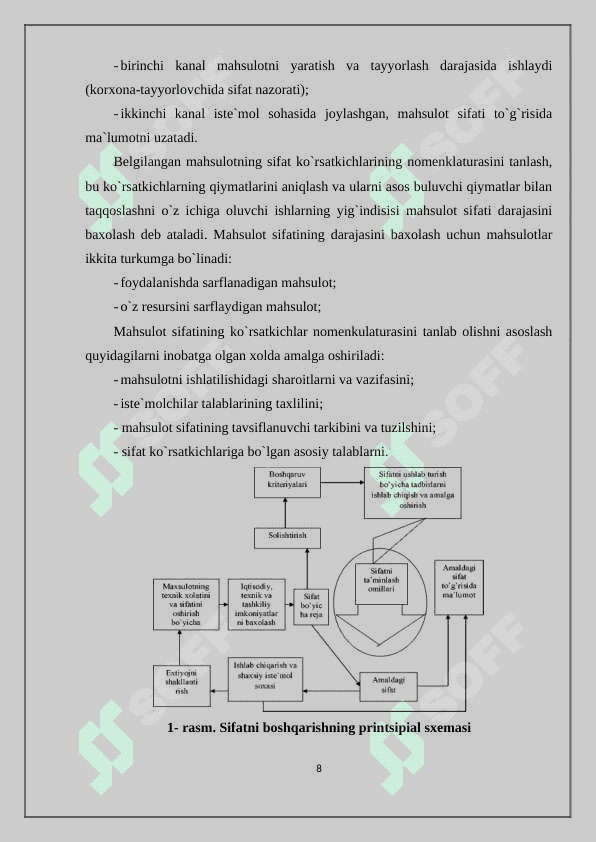 Mahsulotlarning sifatini nazorat qilish 8