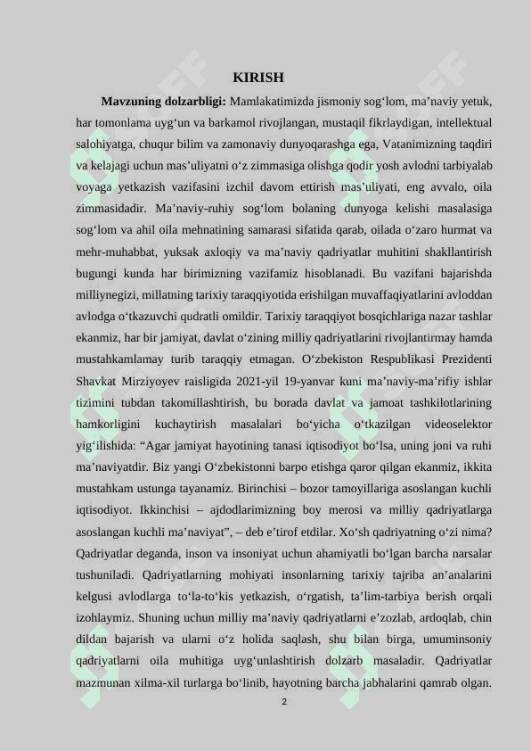 OILADA SOG’LOM TURMUSH TARZI ASOSIDA TARBIYA BERISH METODIKASI 2