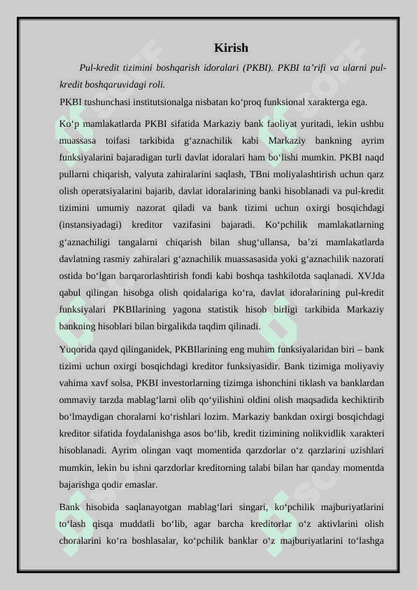 Pul-kredit sektorining iqtisodiy tahlili 2