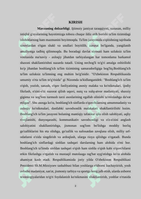 BOSHLANG’ICH SINF O’QITUVCHILARINI OTA-ONALAR MAJLISINI TASHKIL QILISH METODIKASI 2