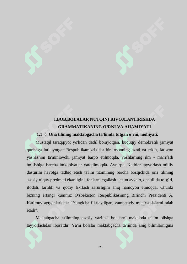Bolalar nutqini rivojlantirishda grammatikaning oʻrni va ahamiyati 7