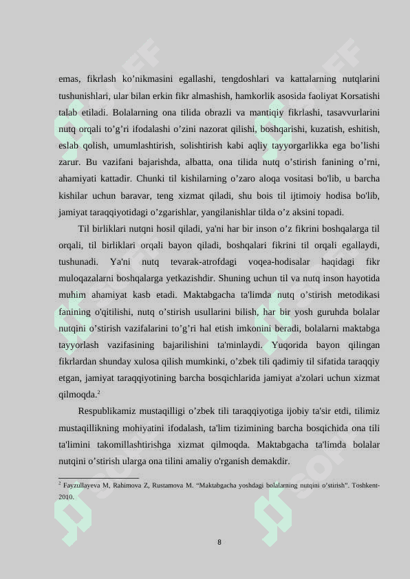 Bolalar nutqini rivojlantirishda grammatikaning oʻrni va ahamiyati 8