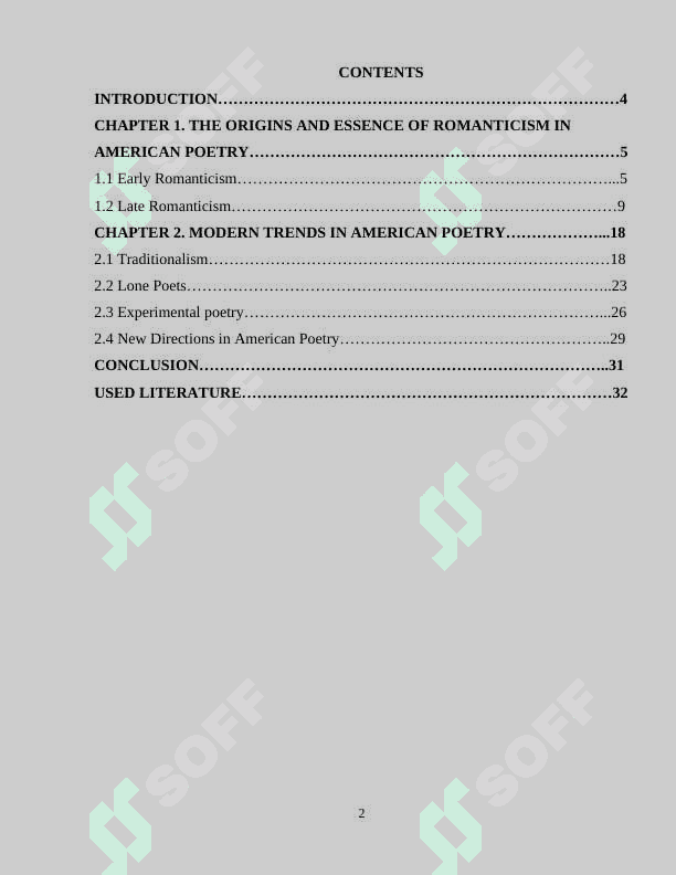 Ideas and artistic peculiarities of works bу American poets 2