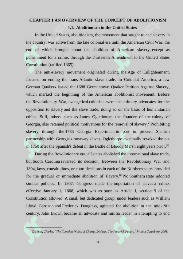 THE CONCEPT OF ABOLITIONISM IN AMERICAN LITERATURE 4