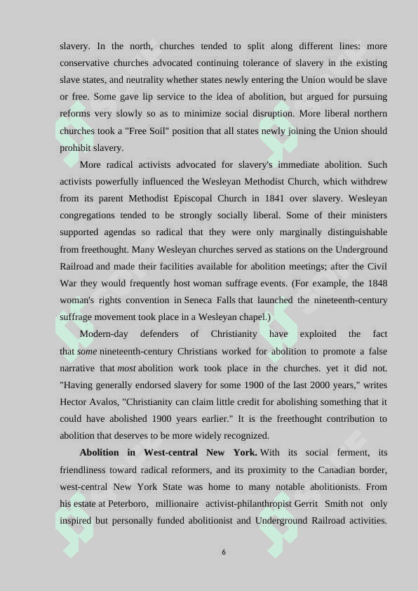 THE CONCEPT OF ABOLITIONISM IN AMERICAN LITERATURE 6