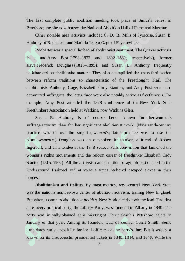 THE CONCEPT OF ABOLITIONISM IN AMERICAN LITERATURE 7