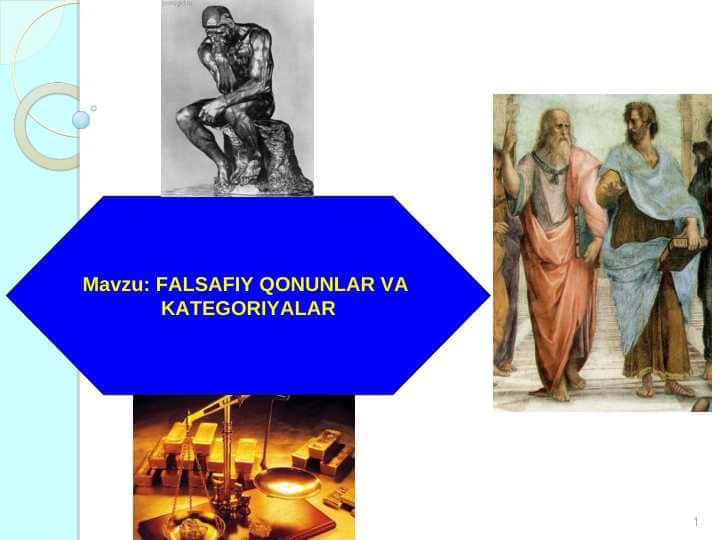 FALSAFIY QONUNLAR VA  KATEGORIYALAR 1