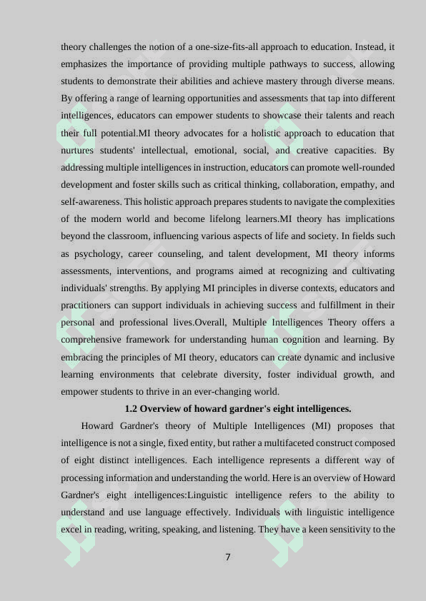 THE WAYS OF APPLICATION OF THE MULTIPLE INTELLIGENCES THEORY IN ELT 6