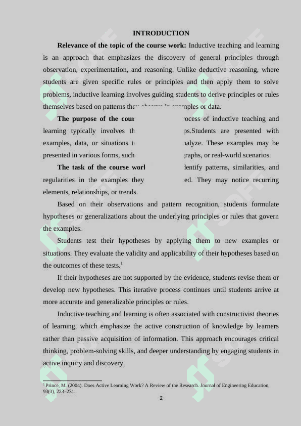 INDUCTIVE TEACHING AND LEARNING 2