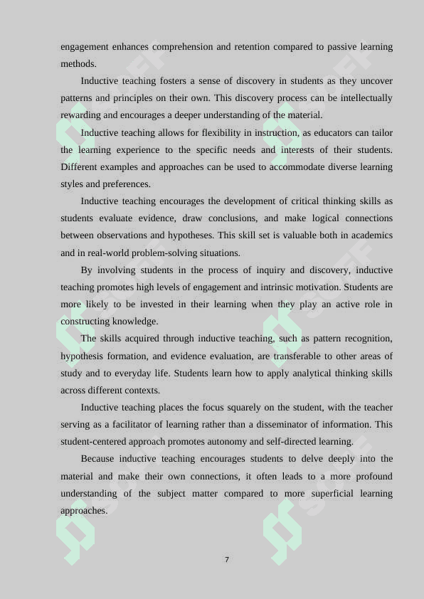 INDUCTIVE TEACHING AND LEARNING 7