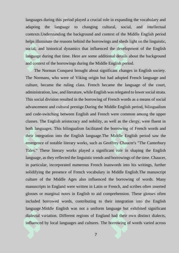 BORROWINGS OF MIDDLE ENGLISH PERIOD 6