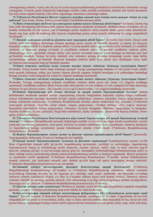 Huquqdan savollar 7