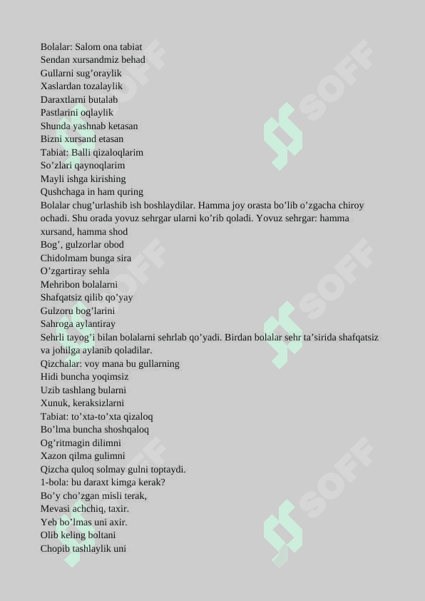 Ona tabiat senariy 2