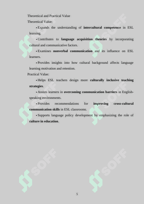 THE ROLE OF CULTURE AND COMMUNICATION IN LEARNING ESL 5
