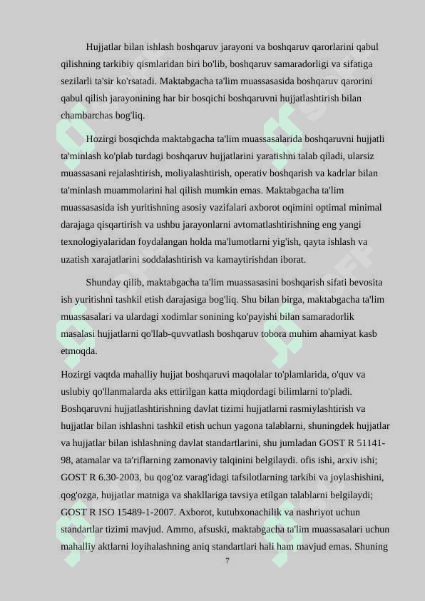Maktabgacha ta’lim tashkilotlarida o’quv, metodik hujjatlarini yuritish 6