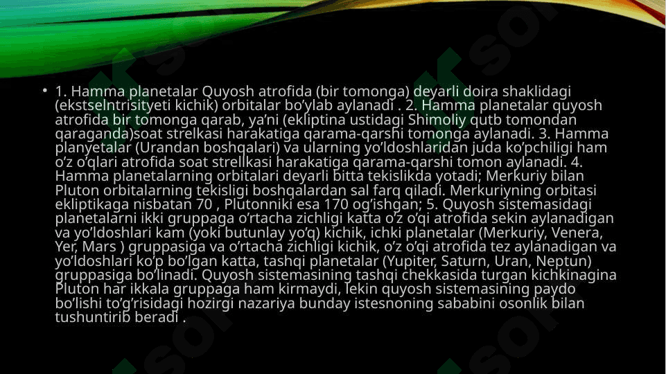 Quyosh va quyosh sistemasi 4