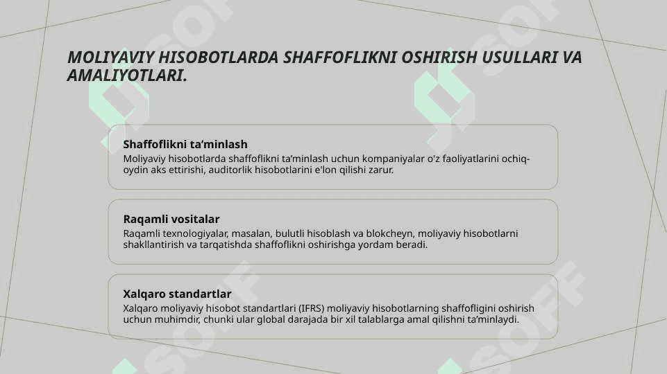 MOLYAVIY HISOBOT TRANSFORMATSIYASI 6