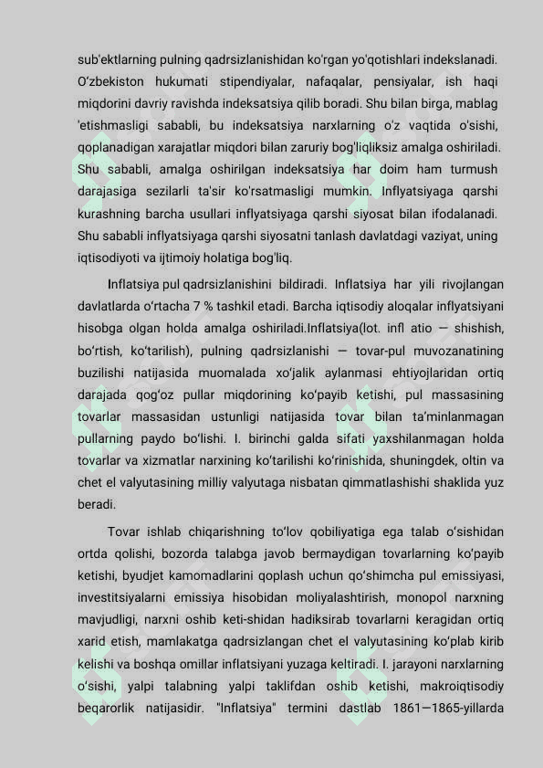Inflatsiya jarayonlari tahlili 7