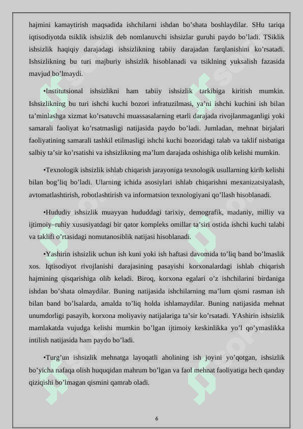 Tabiiy ishsizlikning nazariyasi 6