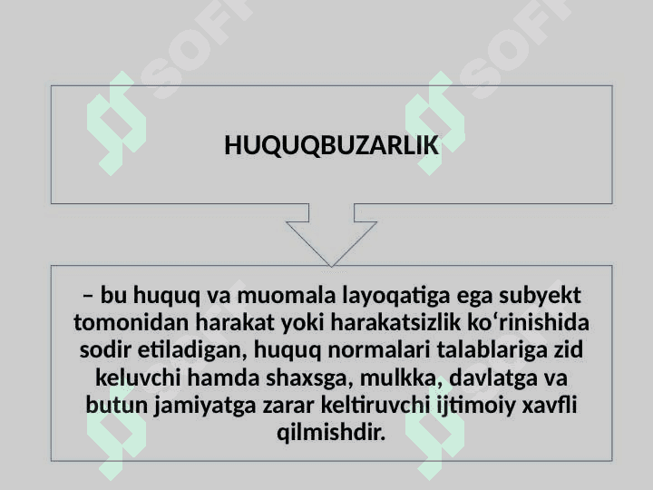 HUQUQIY HULQ-ATVOR.  HUQUQBUZARLIK VA  YURIDIK JAVOBGARLIK 8