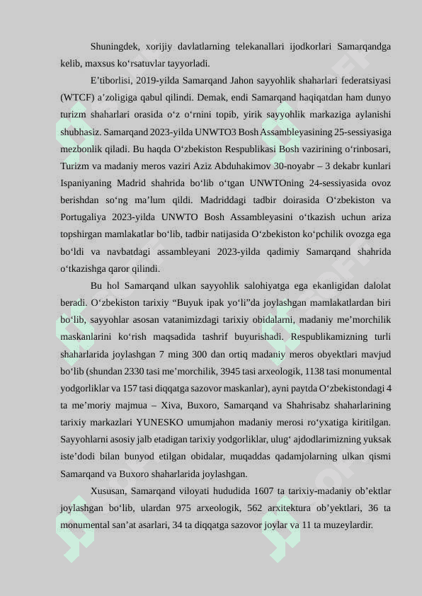 Samarqand viloyati turizm va rekreatsiya geografiyasi 7