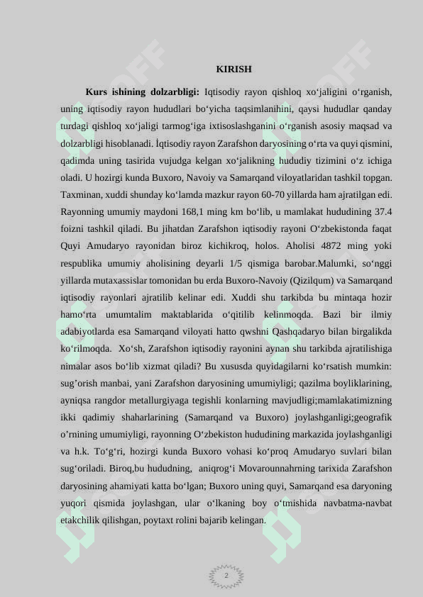Zarafshon iqtisodiy rayoni qishloq xoʻjaligi 2