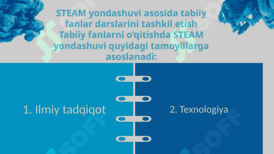 Tabiy fanlar darslarini tashkil etishda STEAM yondashuv haqidagi bilimlarni o'zlashtirish va tahlil qilish. 3