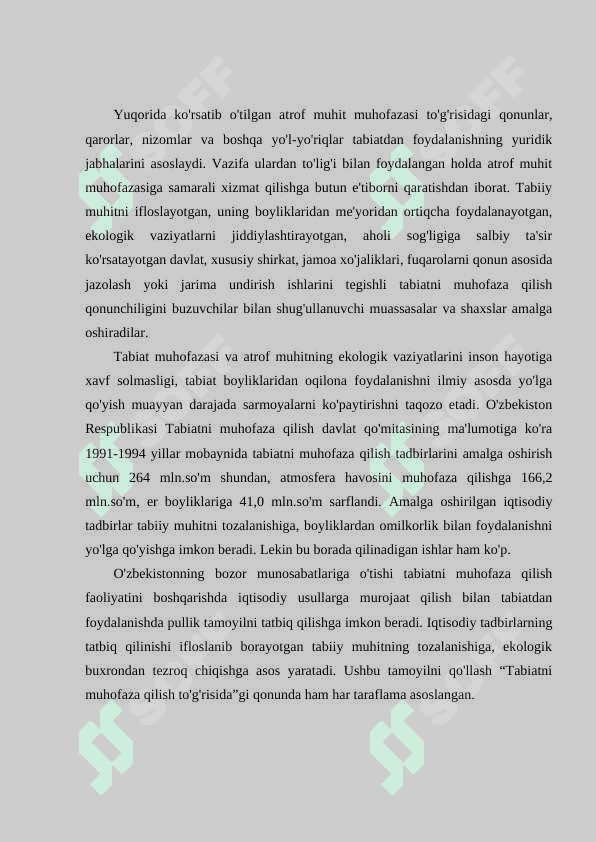 TABIATNI MUHOFAZA QILISH PRINTSIPLARI 6
