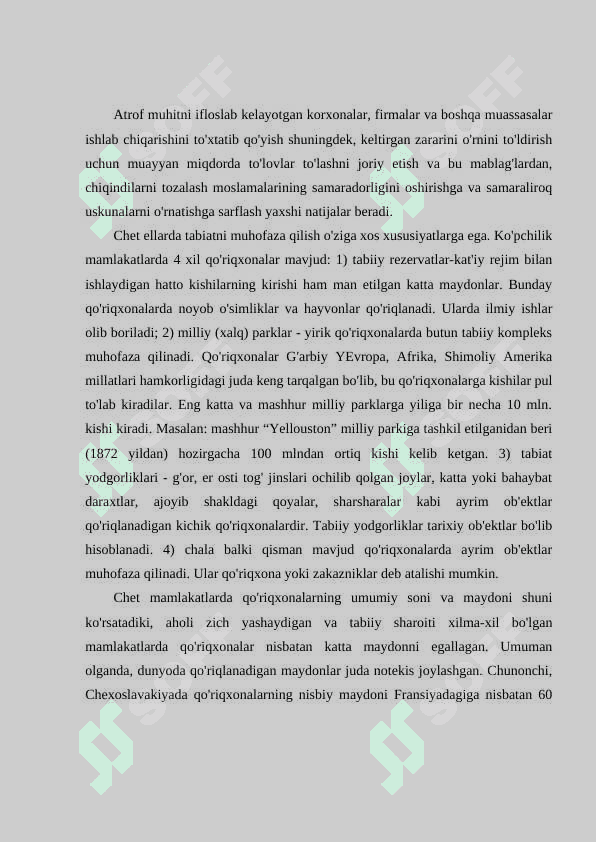 TABIATNI MUHOFAZA QILISH PRINTSIPLARI 8