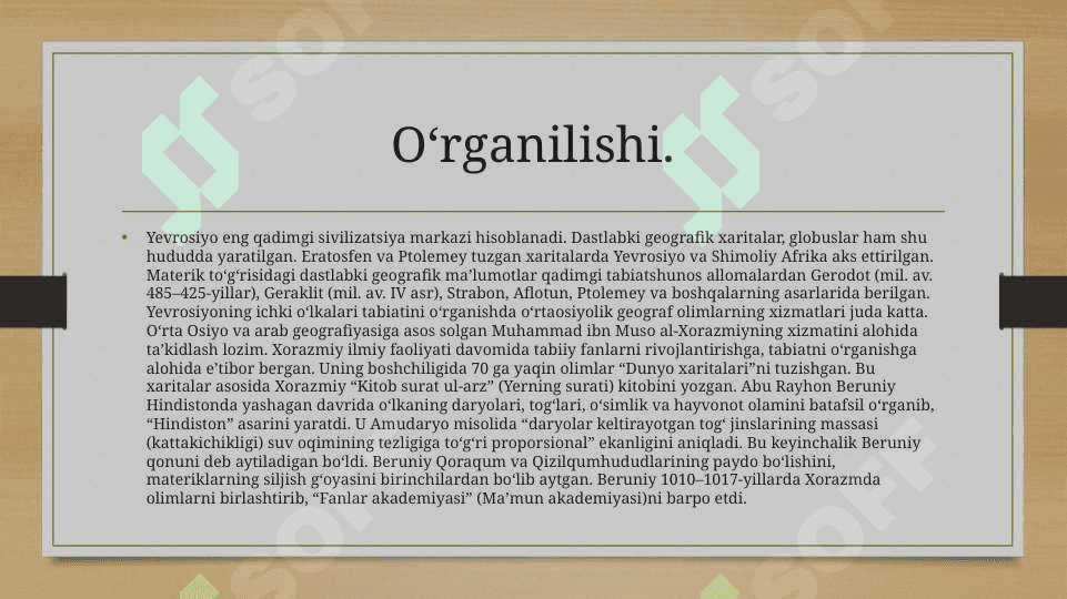 Yevrosiyoning geografik o‘rni, o‘rganilishi 4