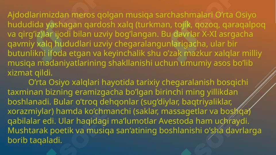 Markaziy osiyo musiqa madaniyatiTaqdimot 3
