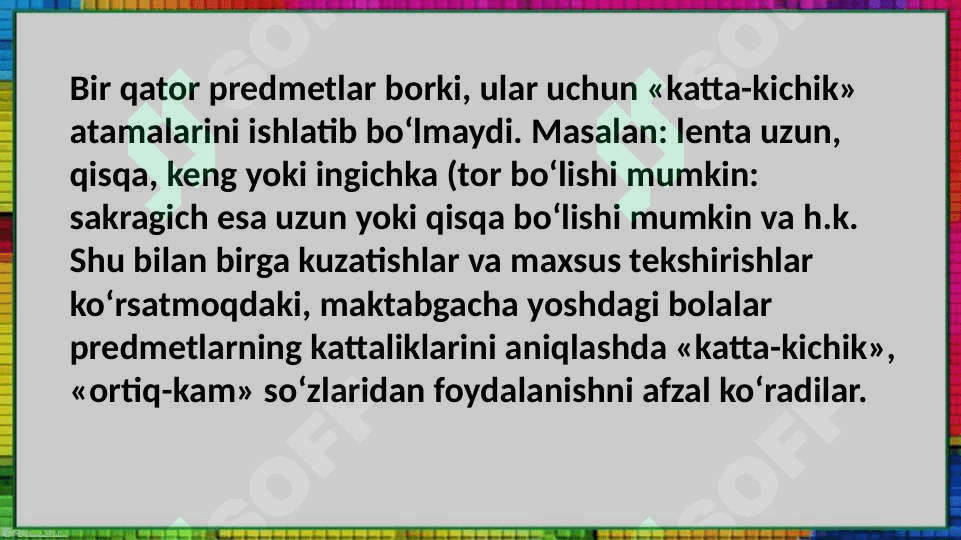 O'lchash haqida tushuncha 5