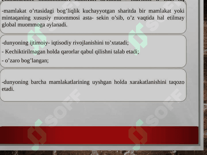 Jahon iqtisodiyotining globallashuv muammolari va ularning guruhlanishi 5