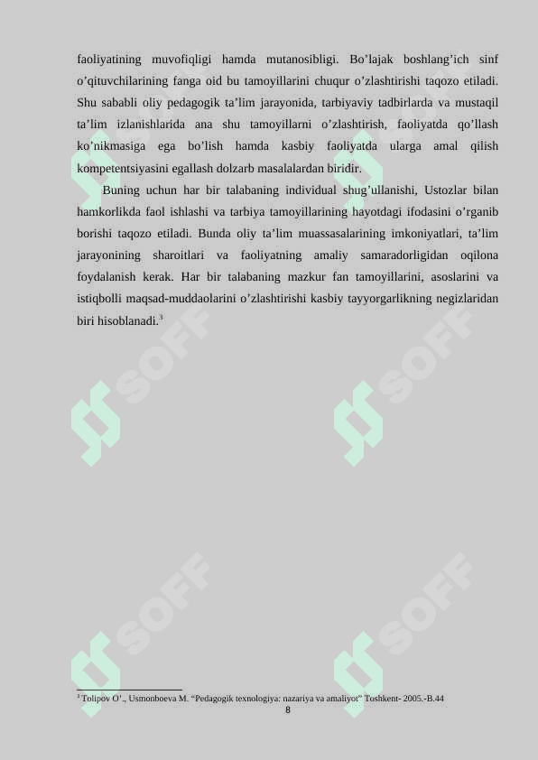 Tarbiya fanining ta'lim jarayonida tutgan o'rni va vazifalari 8