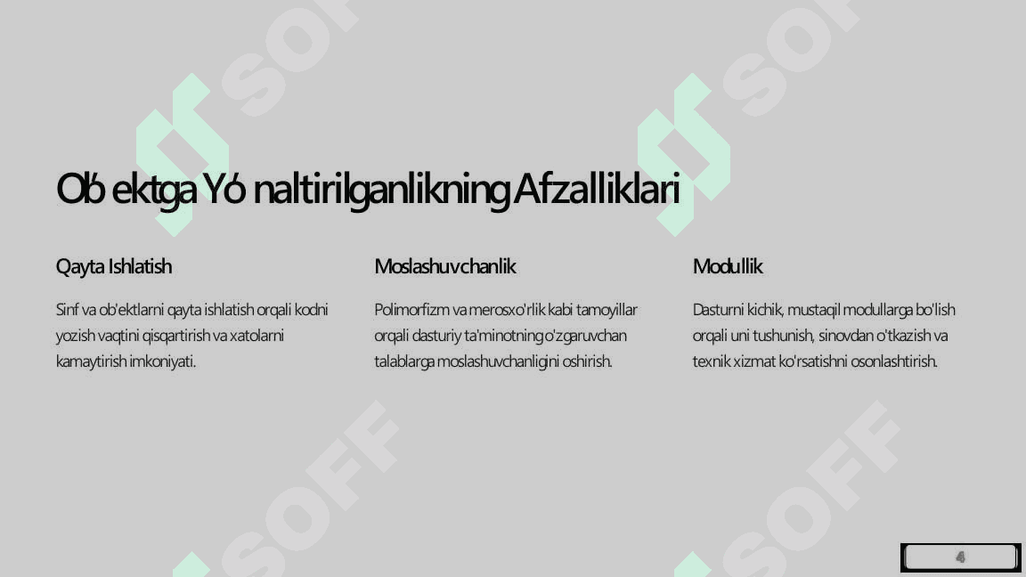 Obektga yo'naltirilgan boshqarishning tarixiy rivojlanishi va zamonaviy Tendentsiyalari 4