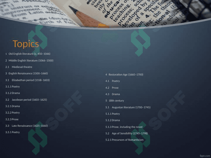 English Literature I Introduction 2