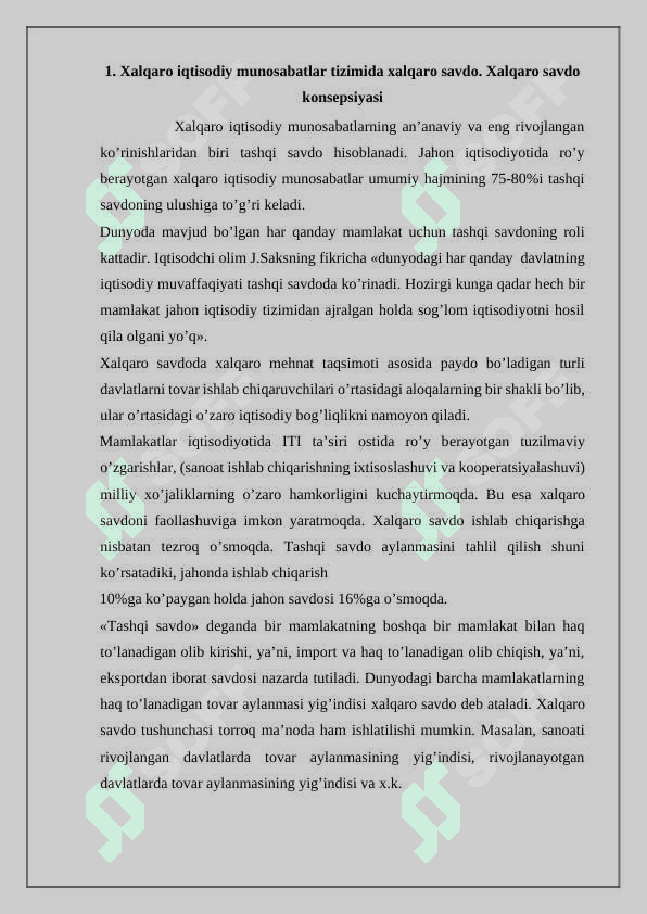 Xalqaro savdo to‘g‘risidagi turli xil nazariyalar 5