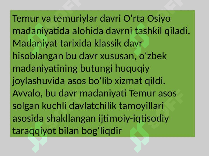 Amir Temur va temuriylar davrida madaniyat va sanat 2