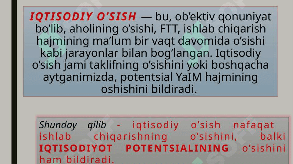 IQTISODIY O’SISH VA UNING MODELLARI 2