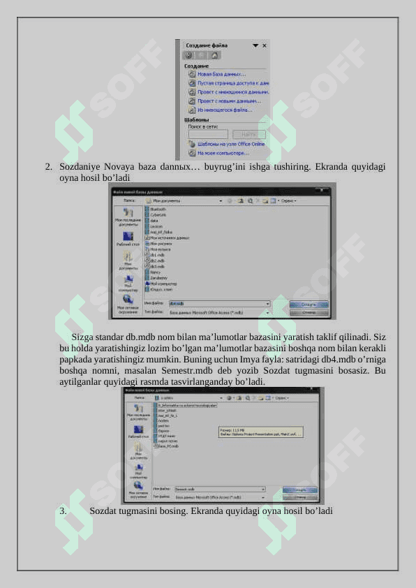 MS Access dasturida forma va hisobot yaratish 4