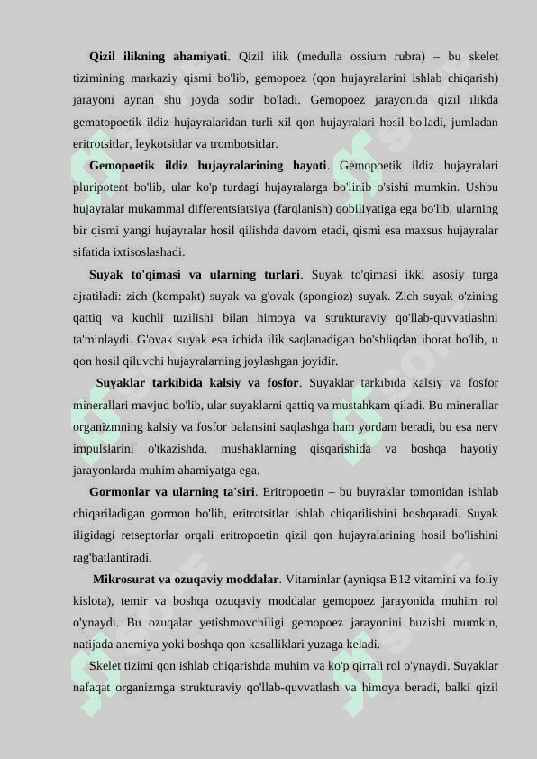 “Qon ishlab chiqarishda odam skelet tizimining roli” 3