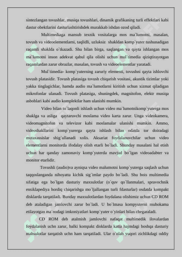 Multimediya texnologiyalari 3
