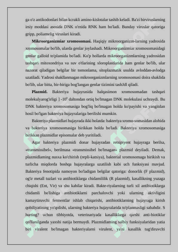 Mikroorganizmlar genetikasi 4